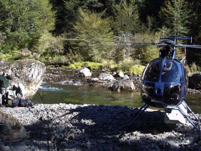 Helicopter Access Fly fishing for Brown Trout in the Reefton area of the South Island, New Zealand with fishing guide Bryan Wilson