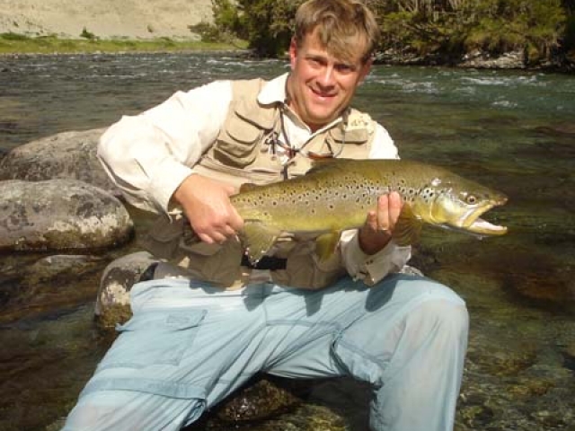 South Island New Zealand Brown trout with Reefton fishing guide Bryan Wilson