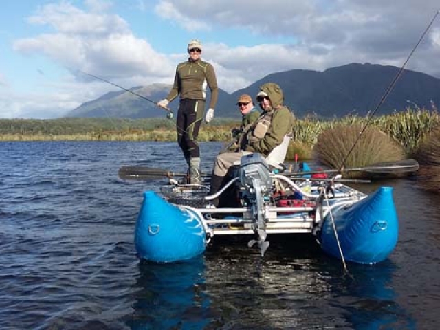 Fly fishing for Brown Trout in the Reefton area of the South Island, New Zealand with fishing guide Bryan Wilson