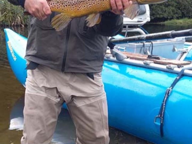 South Island New Zealand Brown trout with Bryan Wilson Reefton fishing guide