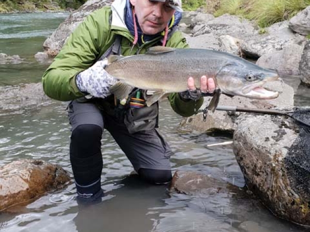 South Island New Zealand Brown trout with Bryan Wilson Reefton fishing guide