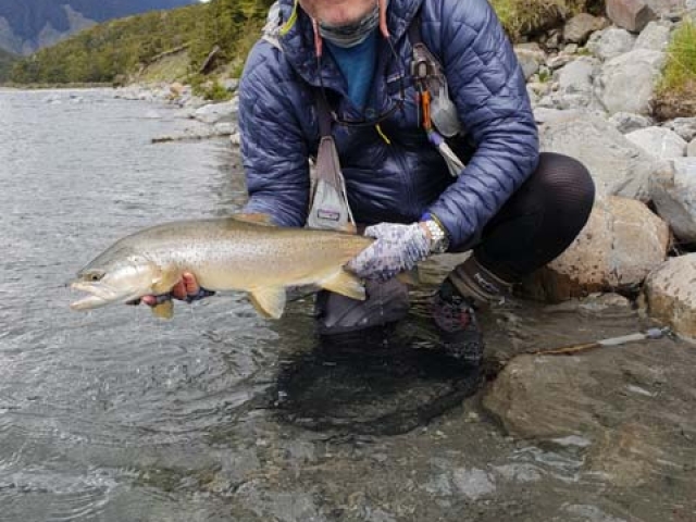 South Island New Zealand Brown trout with Bryan Wilson Reefton fishing guide