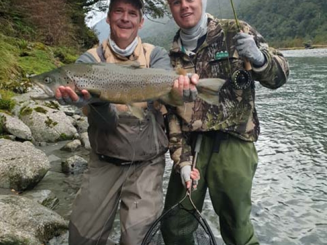 South Island New Zealand Brown trout with Bryan Wilson Reefton fishing guide