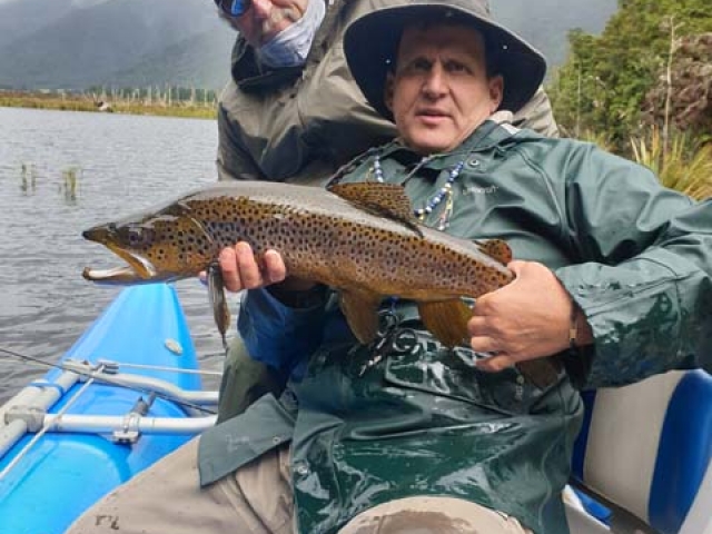 Randy Dix with West Coast fly fishing guide, Bryan Wilson from Reefton.