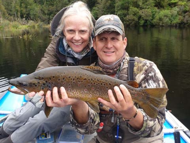 West Coast NZ brown trout with Reefton Fly Fishing guide Bryan Wilson ut.
