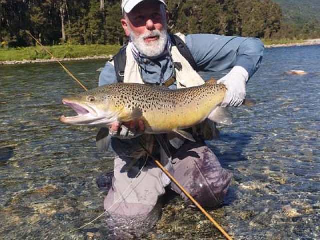 South Island New Zealand Brown trout with Bryan Wilson Reefton fishing guide