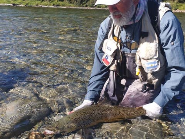 Fly fishing for Brown Trout in the Reefton area of the South Island, New Zealand with fishing guide Bryan Wilson