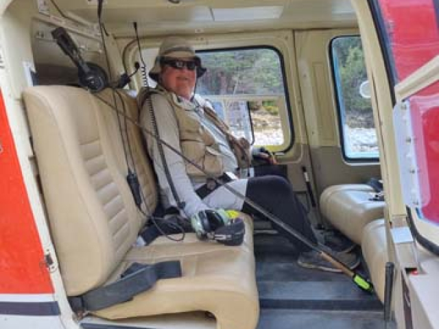 Heli-fishing for Brown Trout in the Reefton area of the South Island, New Zealand with fishing guide Bryan Wilson