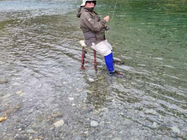 Fly fishing for Brown Trout in the Reefton area of the South Island, New Zealand with fishing guide Bryan Wilson