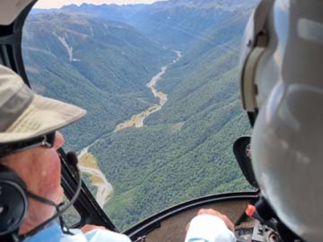 Fly fishing for Brown Trout in the Reefton area of the South Island, New Zealand with fishing guide Bryan Wilson