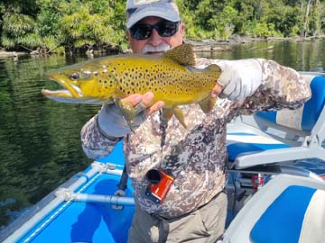 Fly fishing for Brown Trout in the Reefton area of the South Island, New Zealand with fishing guide Bryan Wilson