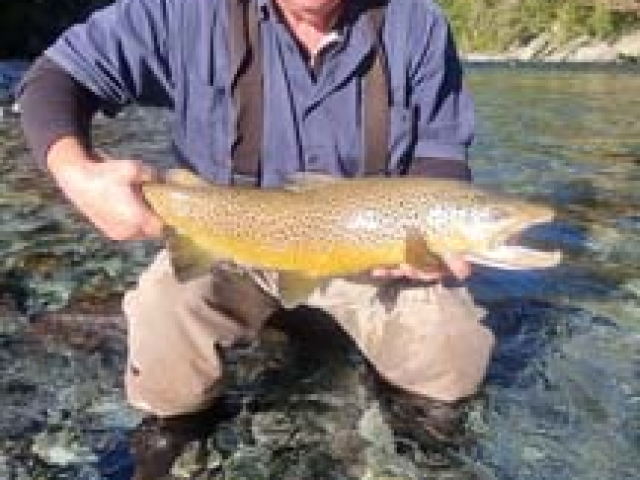 Fly fishing for Brown Trout in the Reefton area of the South Island, New Zealand with fishing guide Bryan Wilson