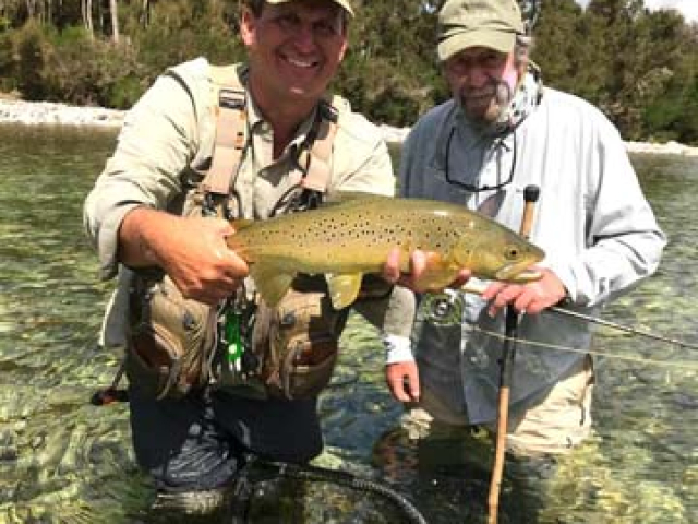 South Island New Zealand Brown trout with Bryan Wilson Reefton fishing guide