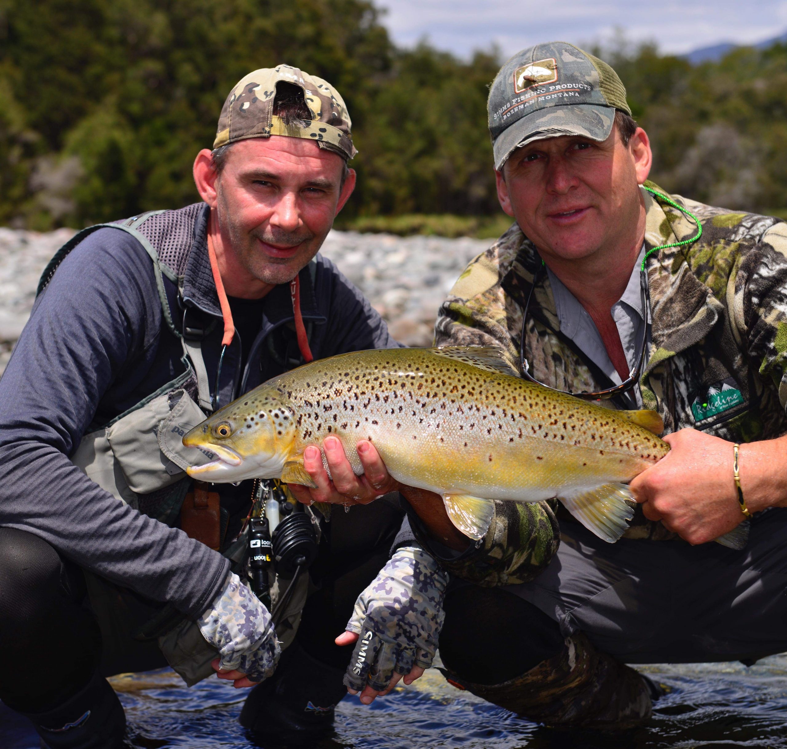 South Island New Zealand Brown trout with Bryan Wilson Reefton fishing guide
