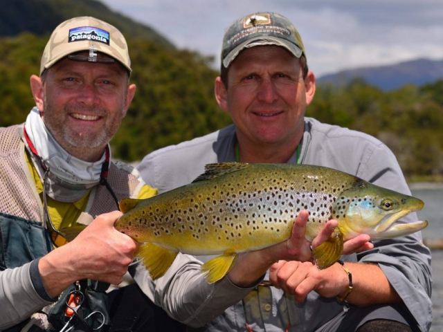 South Island New Zealand Brown trout with Bryan Wilson Reefton fishing guide